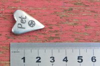 Pet, BDSM Pocket Token – Heart-Shaped Erotic Sub Gift in Hand Cast Pewter.