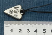 BDSM Bitch Pendant, Erotic Sub Gift. Adjustable Waxed Cord. Hand Cast Pewter.
