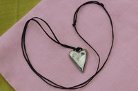 BDSM Bitch Pendant, Erotic Sub Gift. Adjustable Waxed Cord. Hand Cast Pewter.