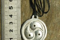 BDSM Triskelion Pendant on Adjustable Cord. Hand Cast Pewter.