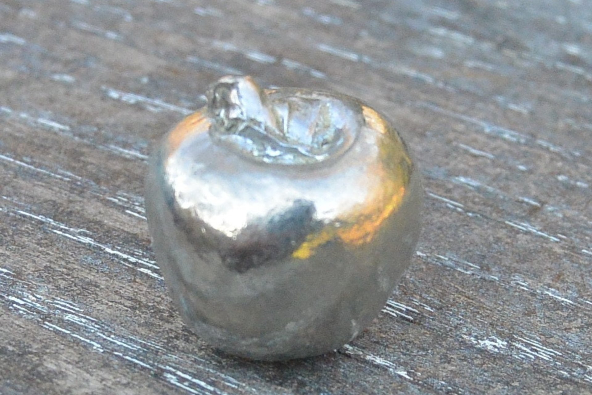Apple Figurine – Art with a Tempting Twist. Hand Cast Pewter.