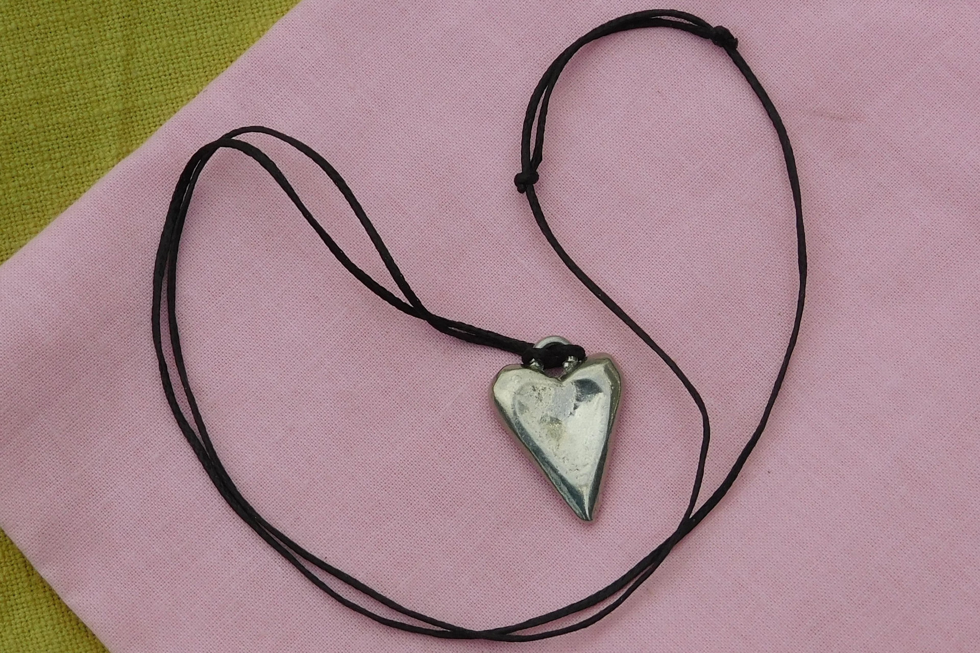 BDSM Bitch Pendant, Erotic Sub Gift. Adjustable Waxed Cord. Hand Cast Pewter.